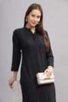 Chic Black Polka Dot Kurti: Summer Style Statement