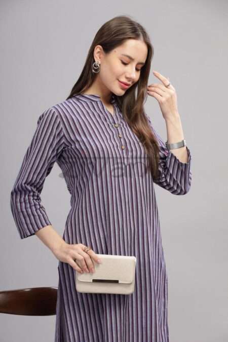 Classic Long Kurta in premium Nagari cotton, versatile elegance.