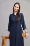 Navy Blue Polka Dot Kurti: Elegant, Versatile, Timeless Style.